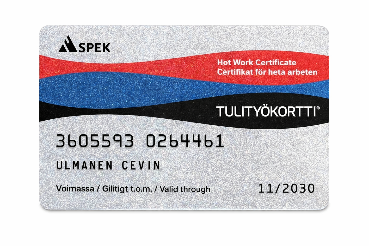Tulityökortti